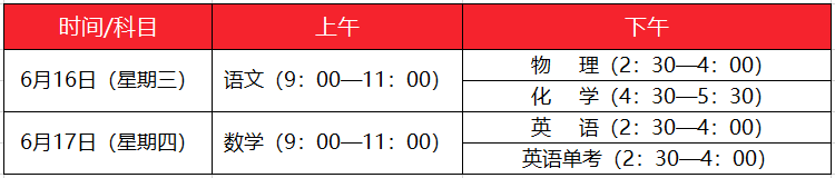 2021成都中考各科考試時間安排、分值構成一覽！